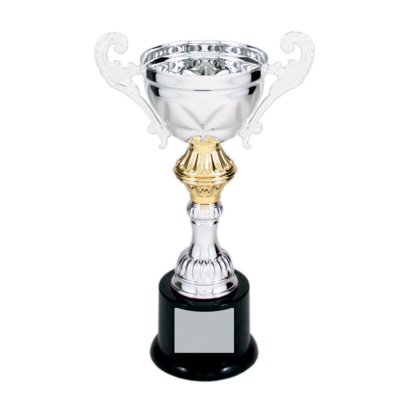 Gold Completed Metal Cup Trophy on Black Base