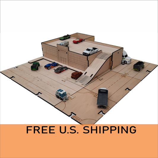 Large Store and Loading Dock Building Kit DIY Matchbox Hot wheels Toy