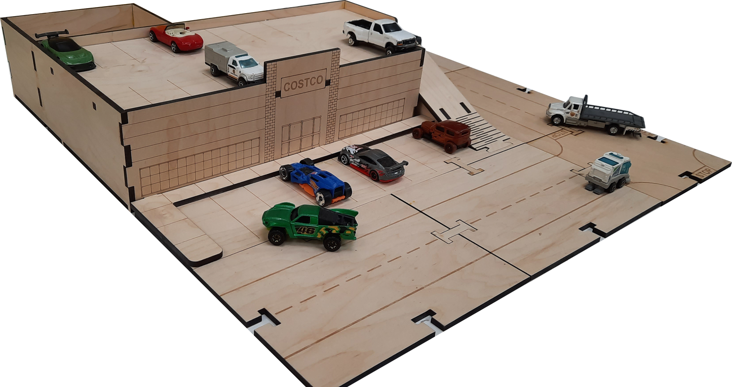 Large Store and Loading Dock Building Kit DIY Matchbox Hot wheels Toy