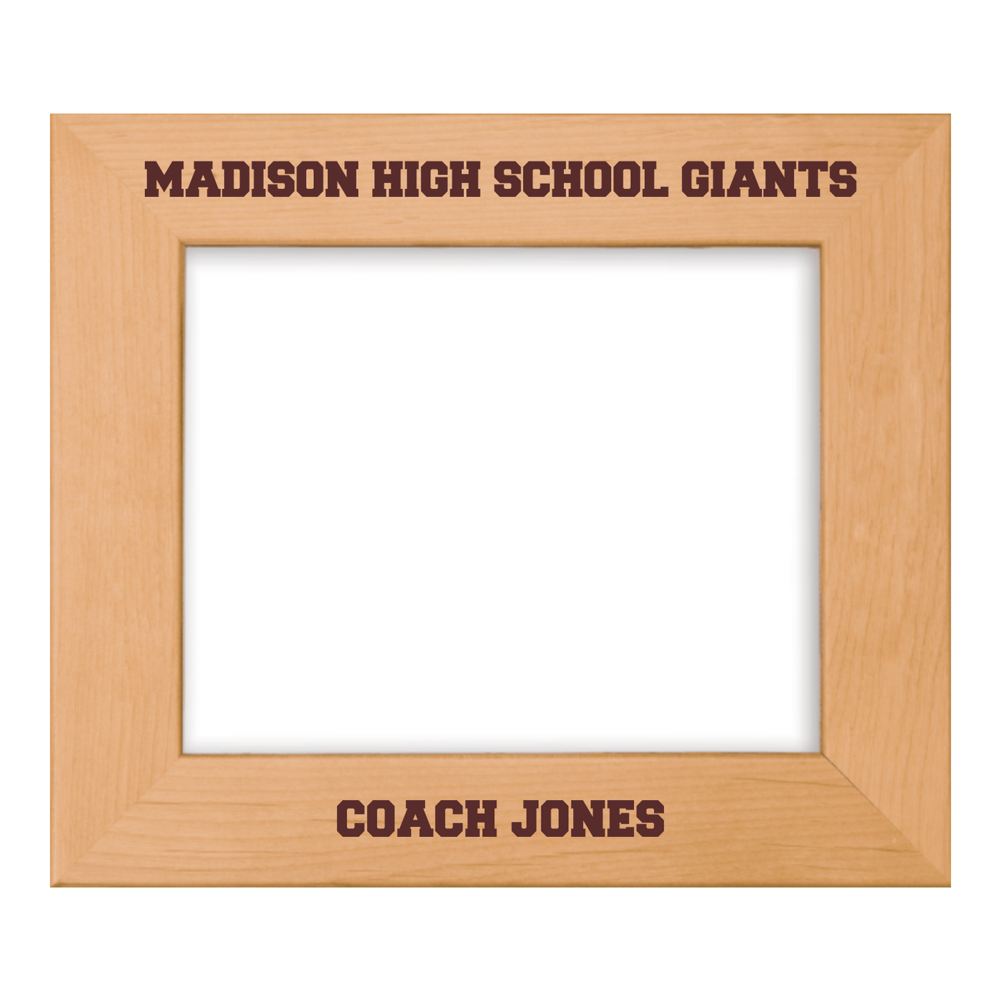 Customizable Engraved Solid Wood Picture Frame